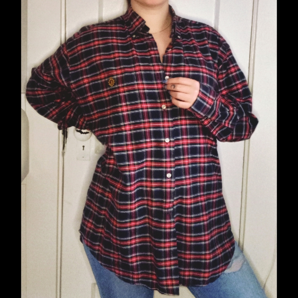 RALPH LAUREN Plaid Button-Up